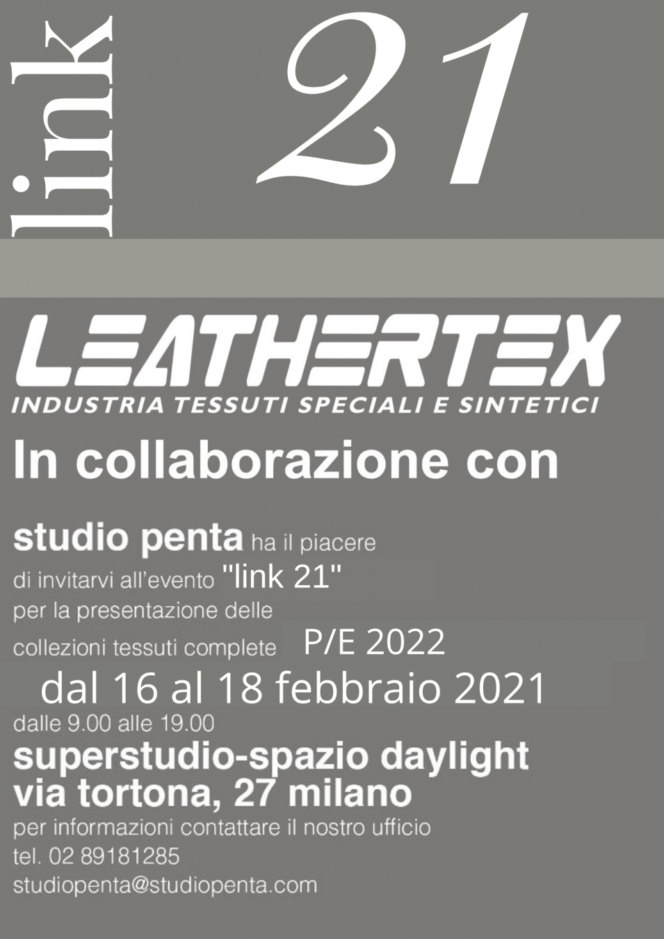Fiera LINK a Milano - 16-18 Febbraio 2021